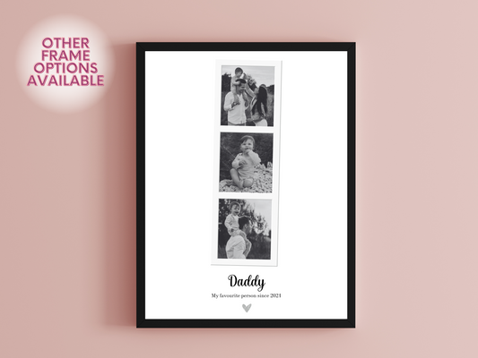 Personalised Black & White Photo Frame and Print