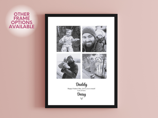 Personalised Black & White Photo Frame and Print