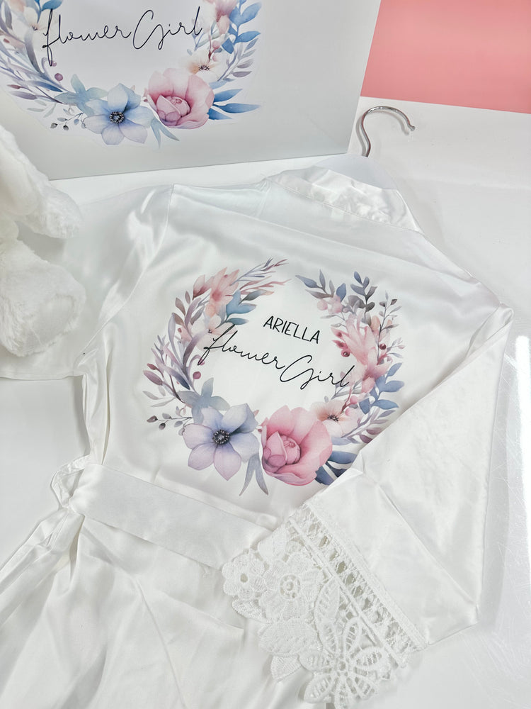 Flower girl personalised gift set