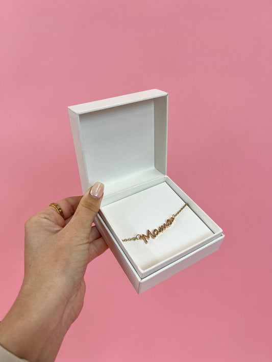 Gold Mama Bracelet in luxury personalised gift box