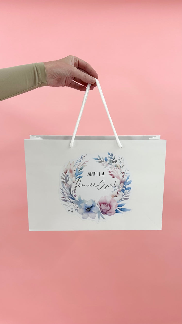 Flower girl personalised gift set