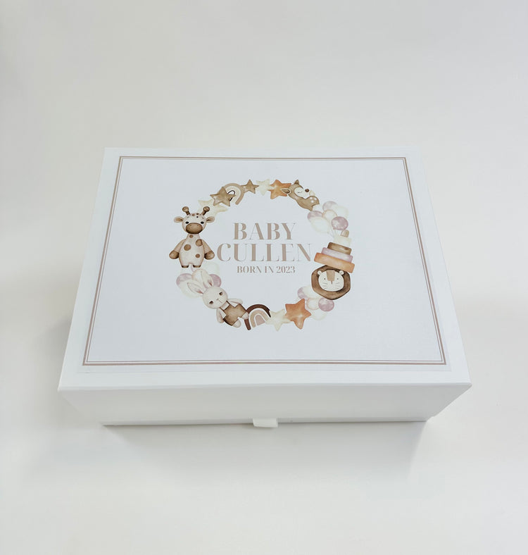 Personalised Luxury Large Magnetic Baby Gift Box