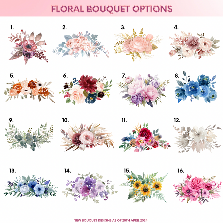 Floral Bouquet Storage Tub