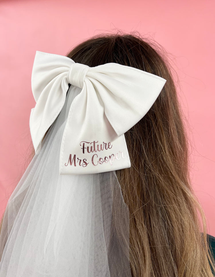 Personalised Bow Veil