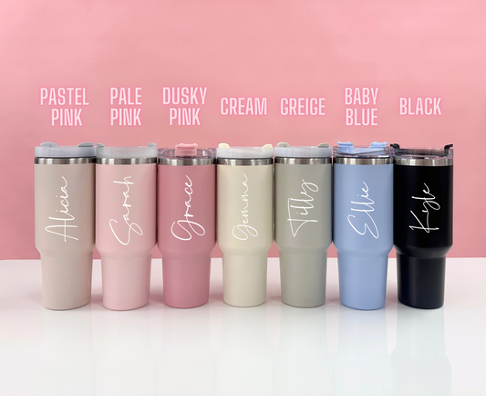 ** FREE SNACK HOLDER & TOPPER ** 40oz personalised quencher cup