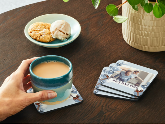 Best Dad Ever Personalised Photo Coaster