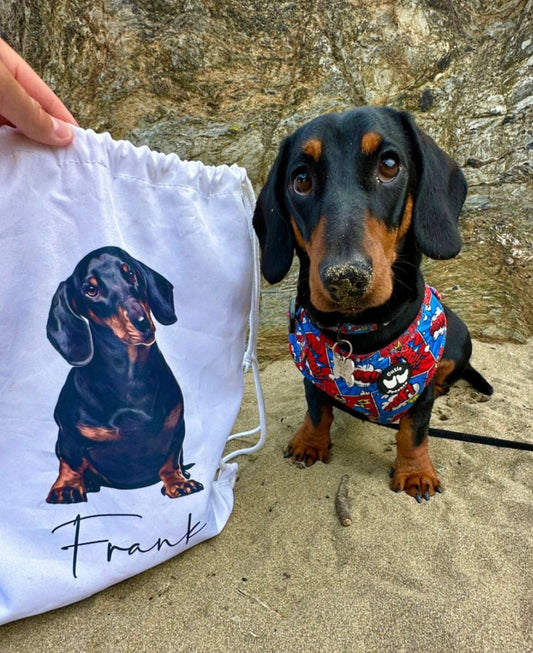 Personalised Dog Drawstring Bag