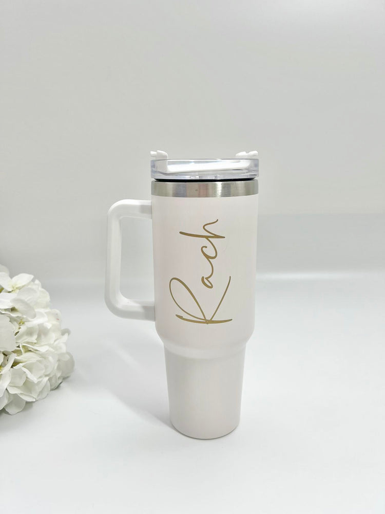 ** FREE SNACK HOLDER & TOPPER ** 40oz personalised quencher cup