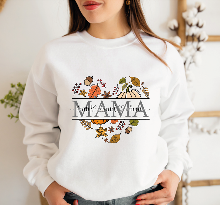 Personalised Autumn Mama Sweatshirt