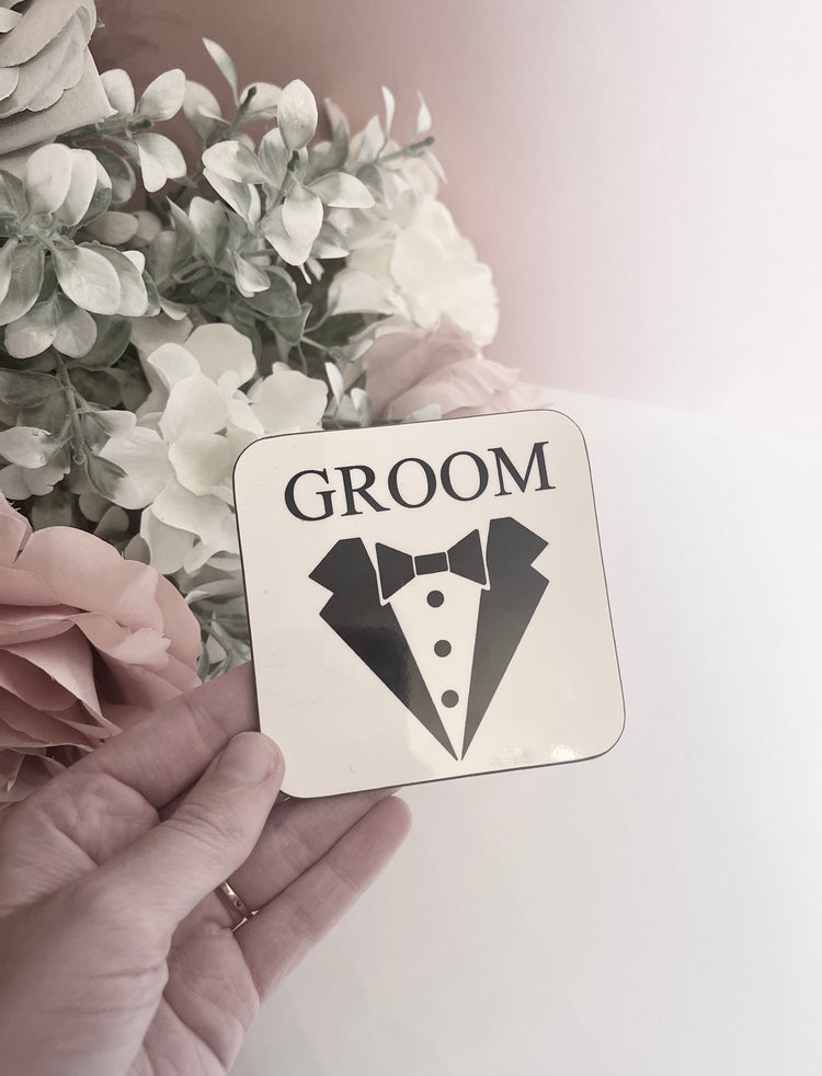 Personalised Grooms Party Coaster