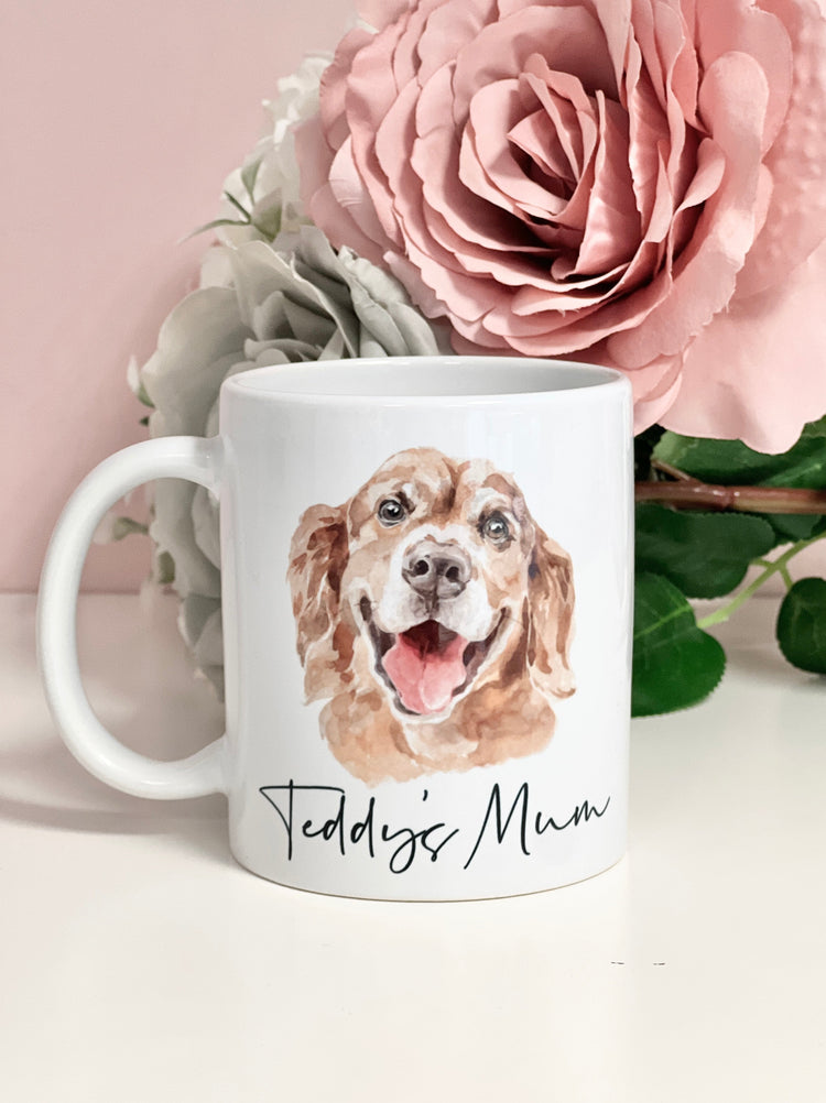 Personalised Dog Mum Mug and Coaster Set