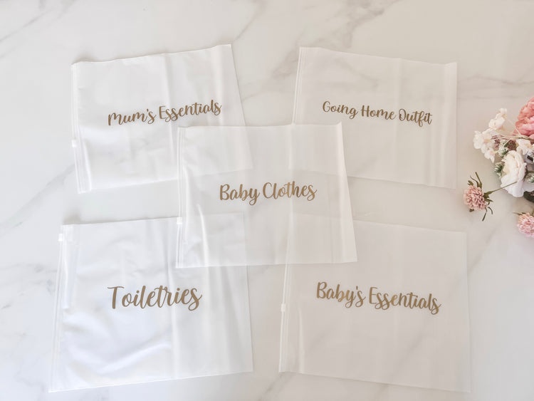 Maternity / Hospital Bag gift set with 5 organisers