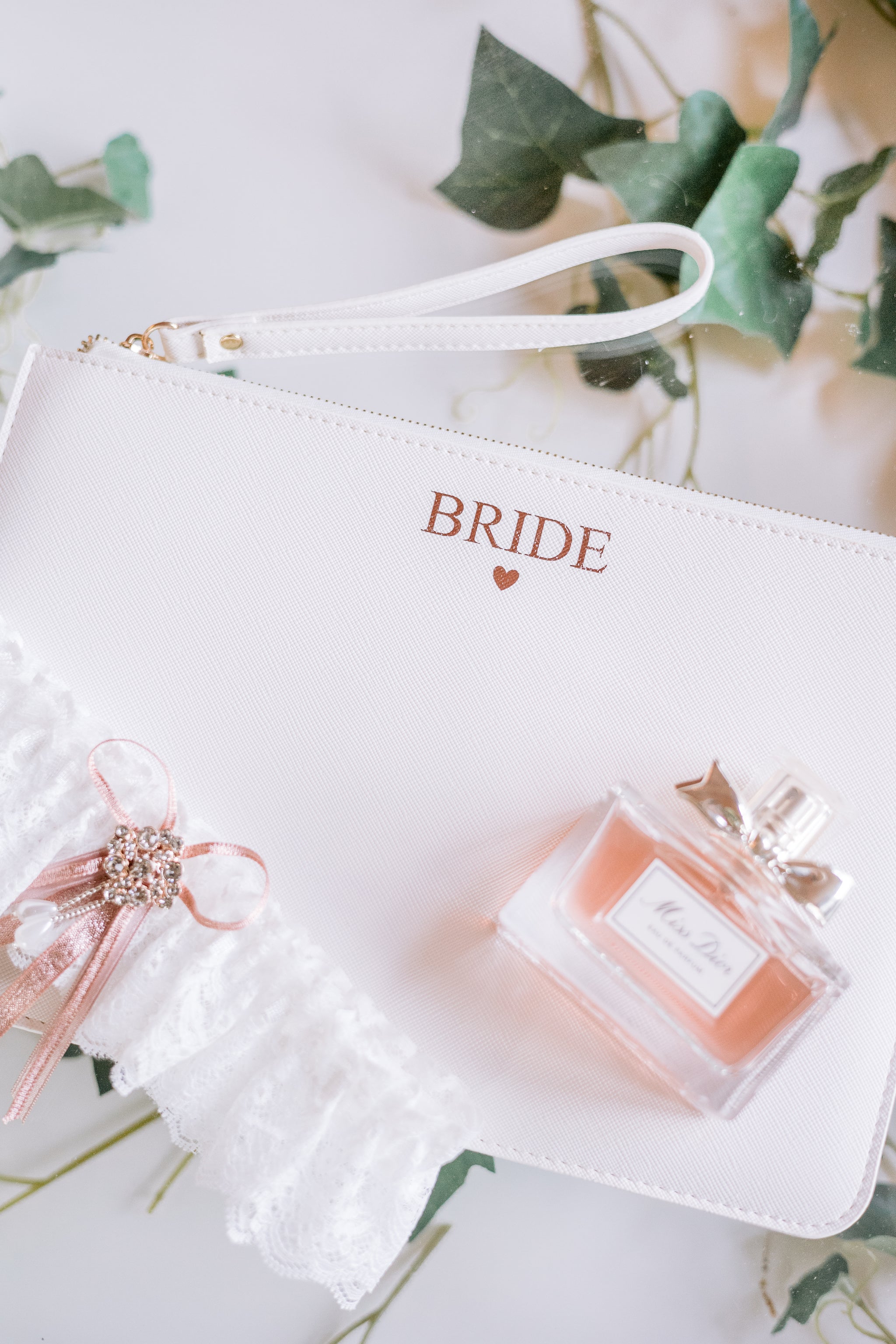 Personalised Heart Design Clutch Bag